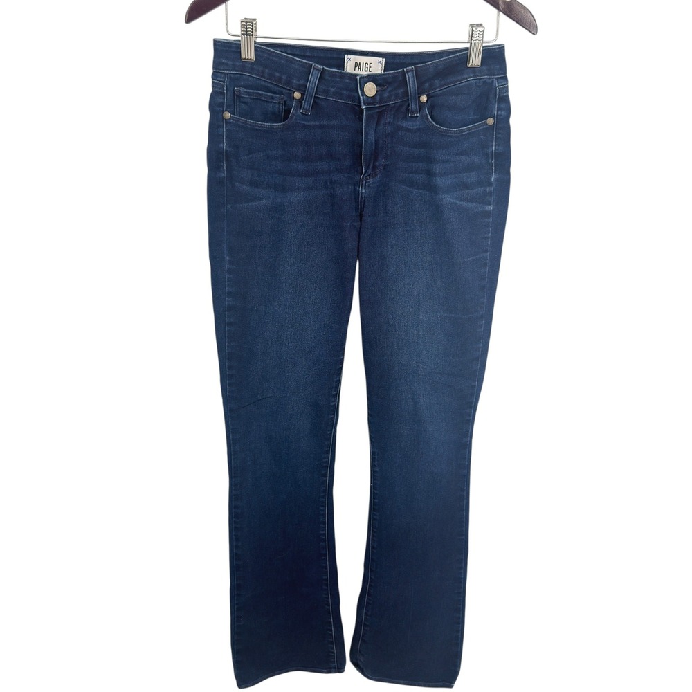 Paige Manhattan Bootcut Jeans Women 28 Blue Indigo Dark Wash Denim Stretch